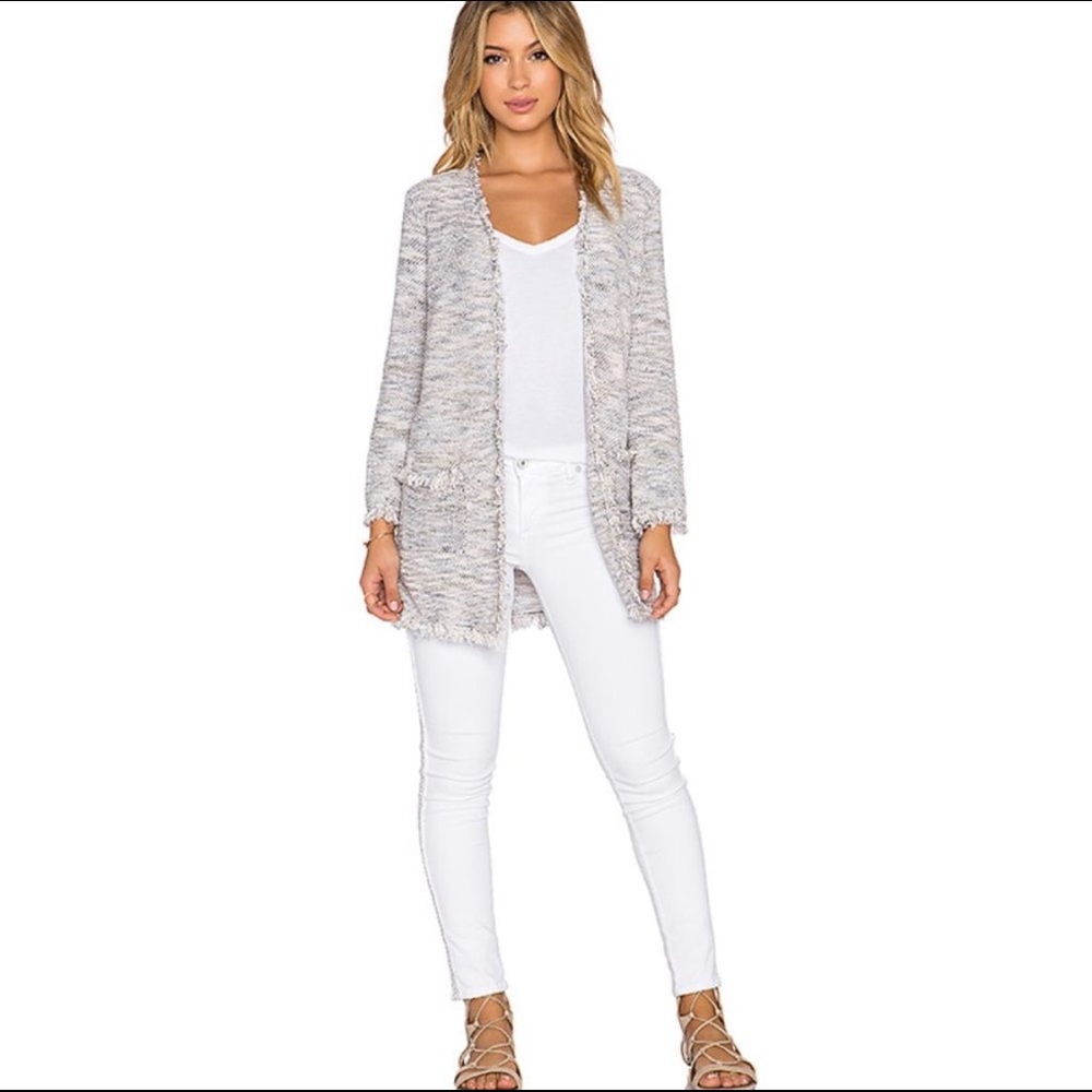 Joie Fringe Trim Sweater Cardigan|Jacket